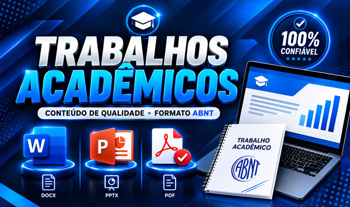 Criação de TRABALHO - resumo / slide / tarefa / word / relatório / slides / tcc