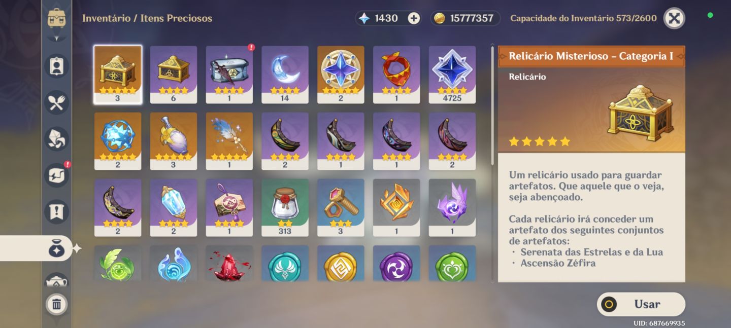 Varesa C2+ biss, zibai, columbina, ineffa, gorou, aino, Chevrouse,iansan e etc