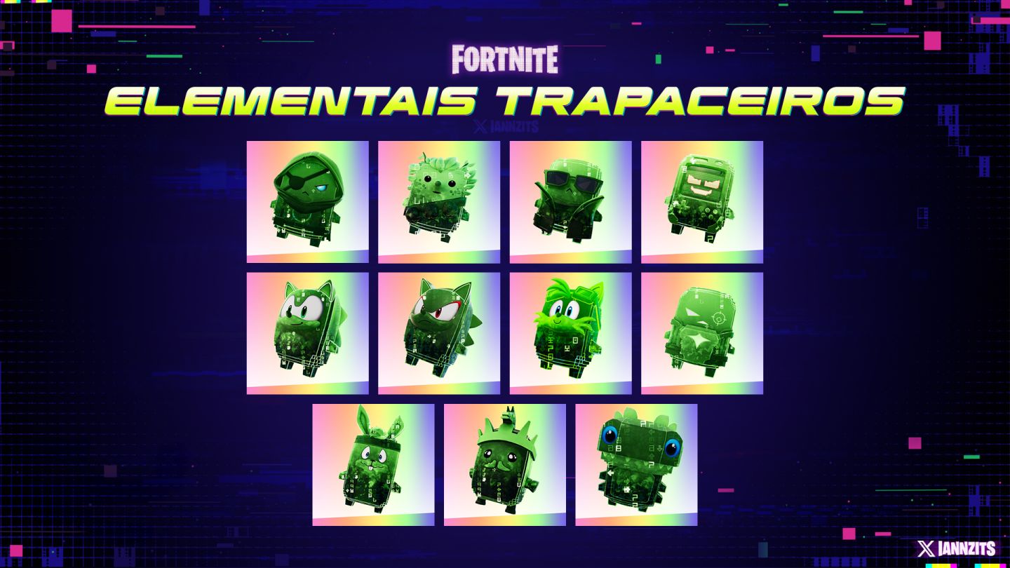 TODOS ELEMENTAIS DO FORTNITE - NOVOS ELEMENTAIS! - [SALGUEIRO - MEL ] [PROMOÇÃO]