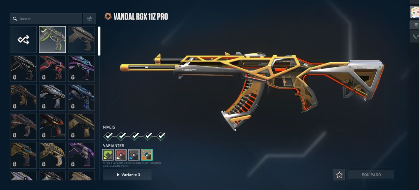 CONTA VALORANT SMURF LEVEL 33 ASCEDENTE 3 COM SKIN VANDAL RGX ( DONO UNICO )