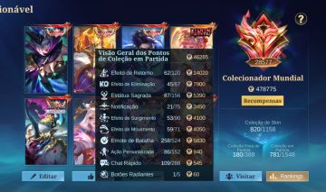 ACC MBLL WC RANK 28k | 820 Skins | 9 Legends | Full Access | Email Changeable