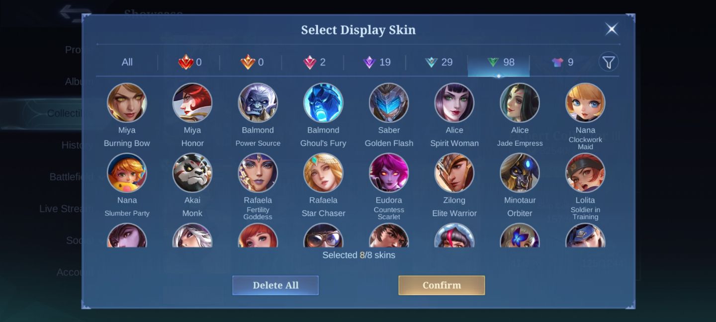 Conta Mobile Legends(muitos recursos excelente para se jogar)