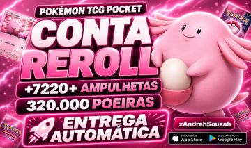 CONTAS REROLL | 7300+ AMPULHETAS | 2500+ GIROS [SERVER GLOBAL]