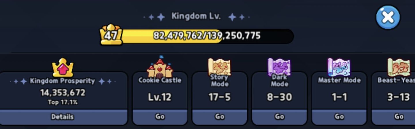 CONTA AVANÇADA COOKIE RUN KINGDOM