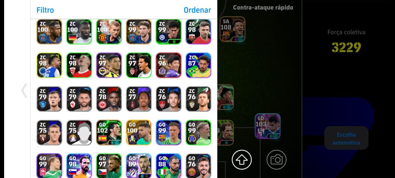 CONTA DE EFOOTBALL. Pele legend, Suarez big three, Messi big three blitz curler.