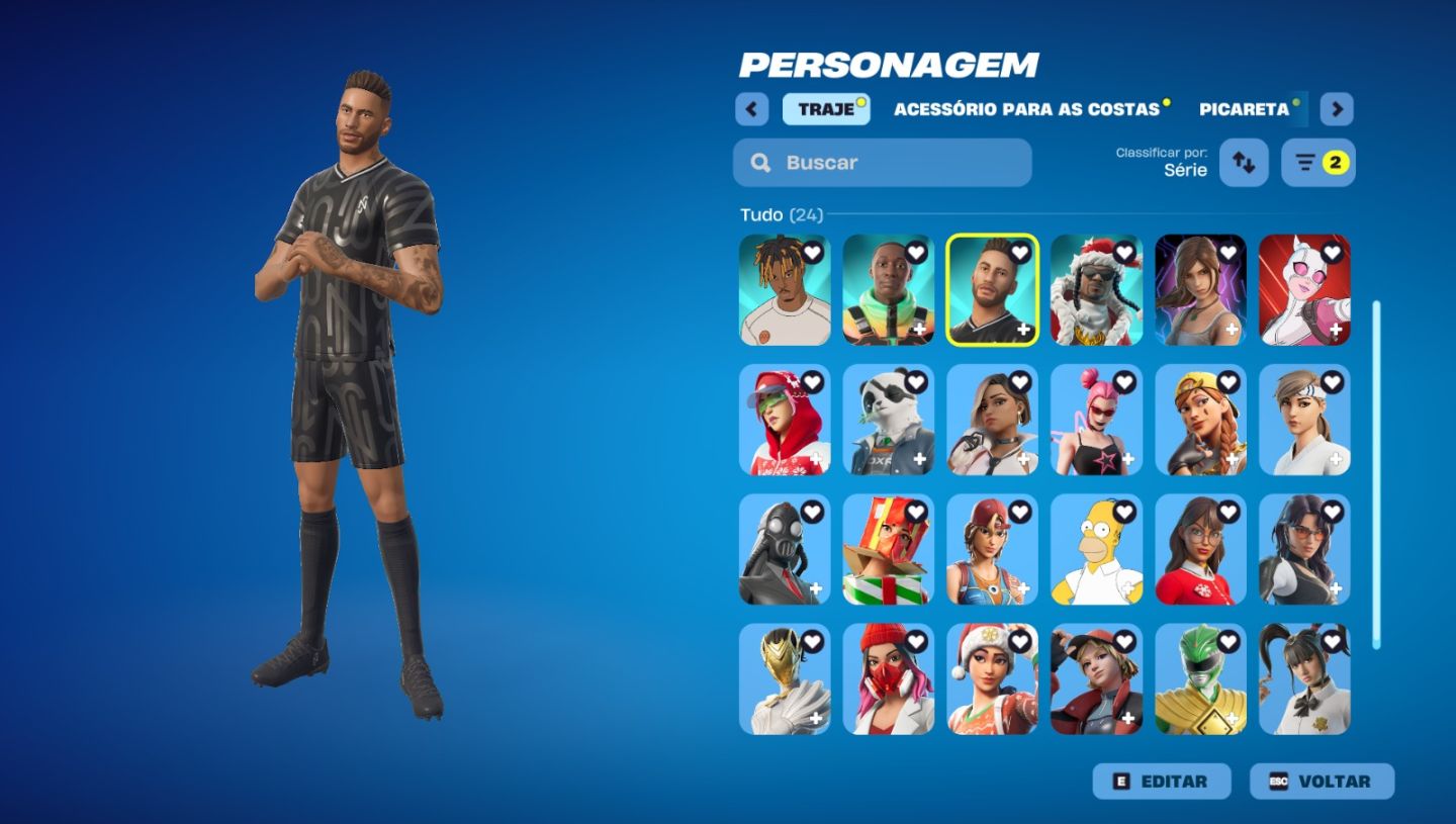 Conta fortnite 115 skins ( Lara Croft , Neymar +)