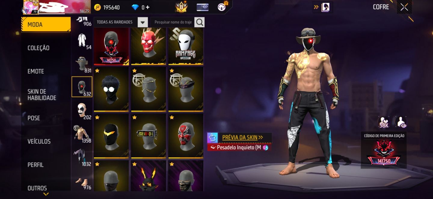 CONTA 1450 peita ESTREMA MENTE LINDA E RARA SEMI FULL PASSE LV 79 14 EVO FULL