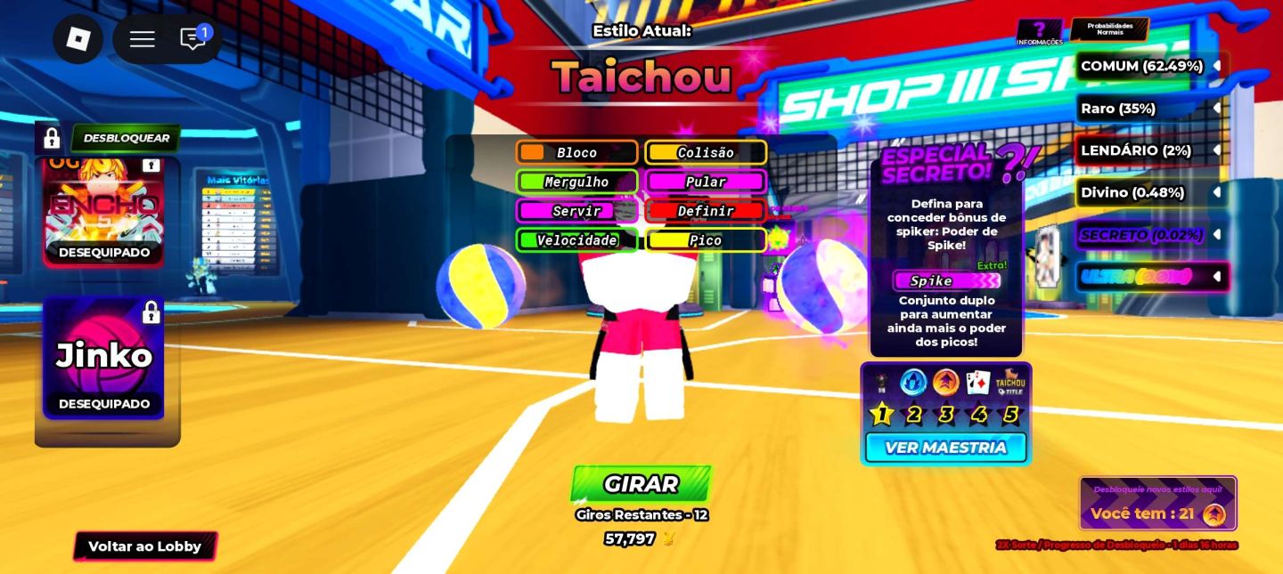 CONTA VOLLEYBALL LEGENDS + BLOX FRUITS | LEIA A LEGENDA