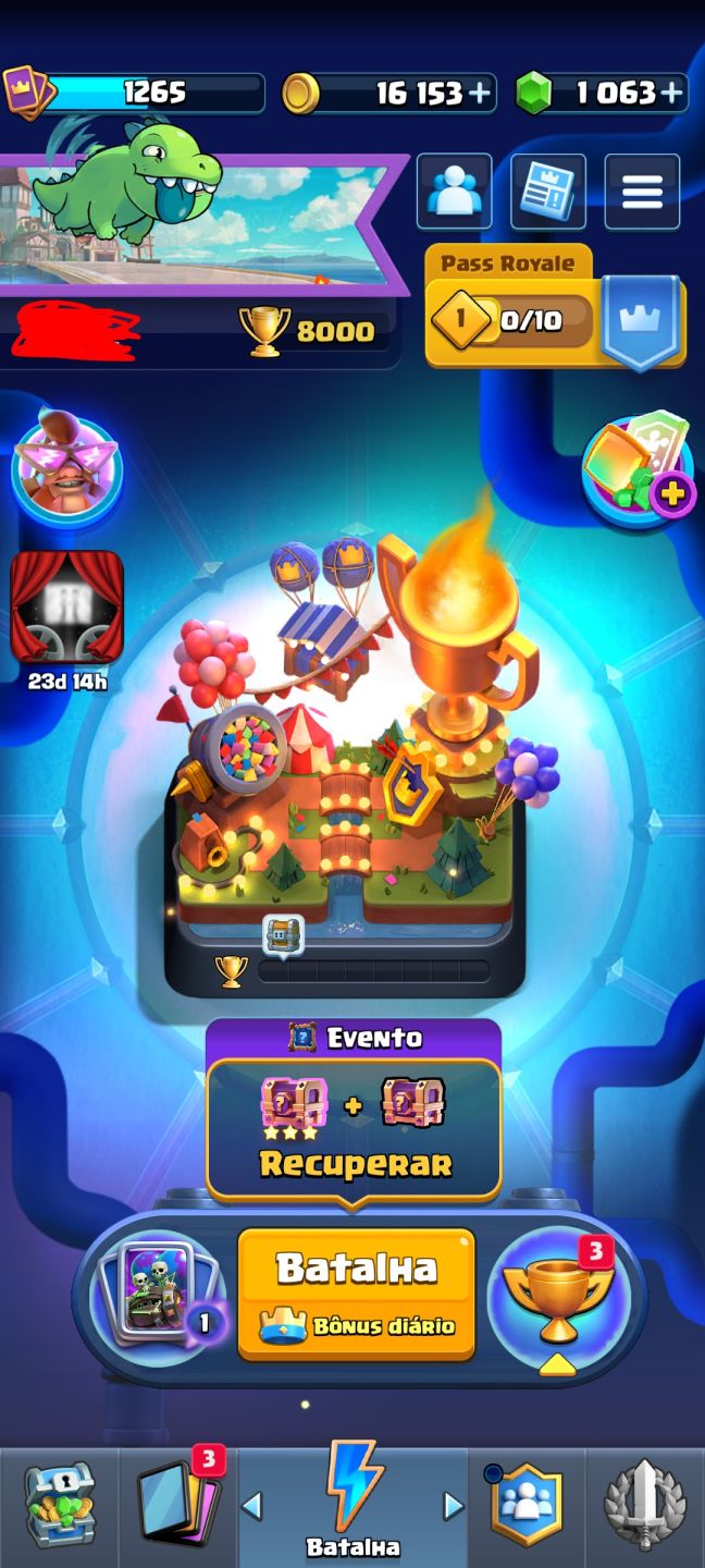Conta Clash Royale, 8k Troféus, 1000 Gemas