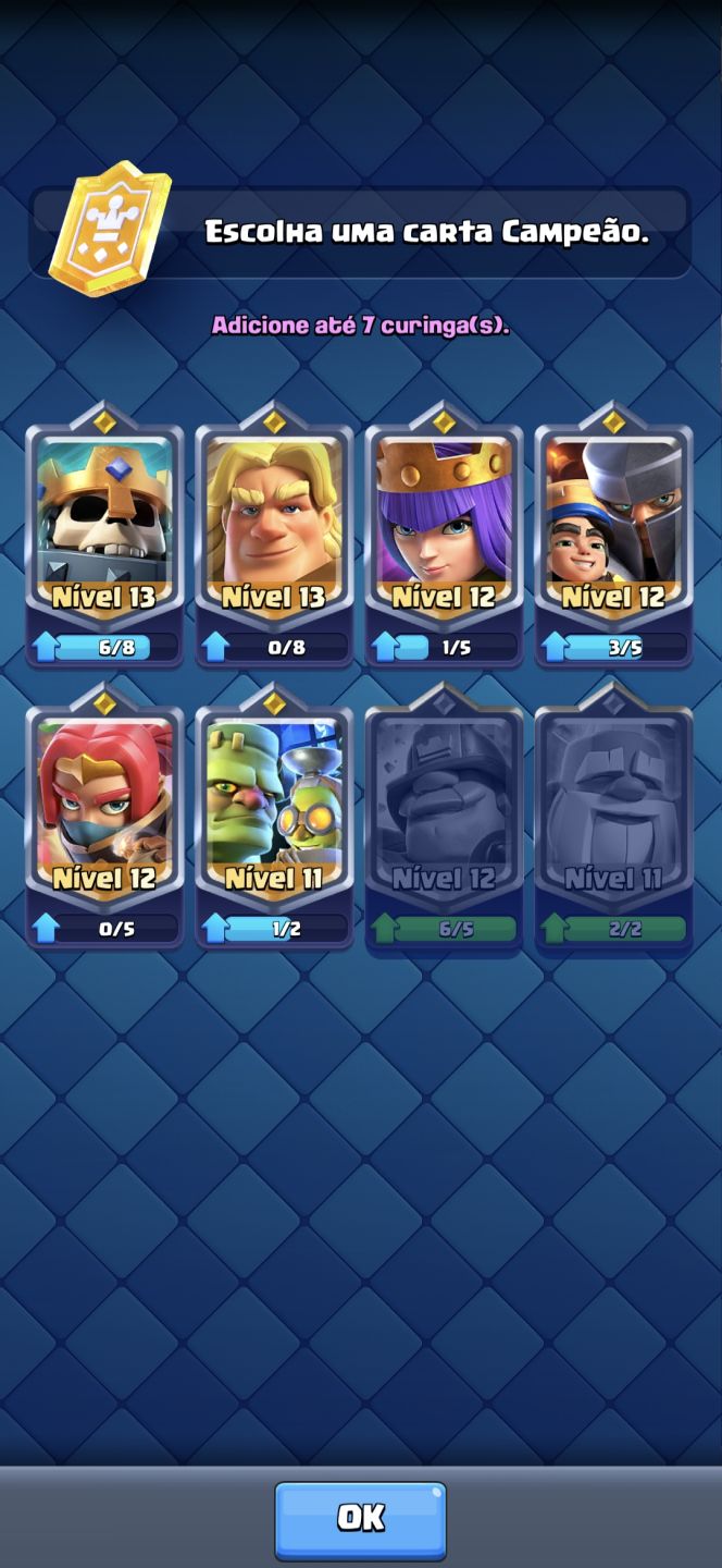 Conta de clash royale 9867 troféus, 3 heróis + 6 campeões e 8 evoluções