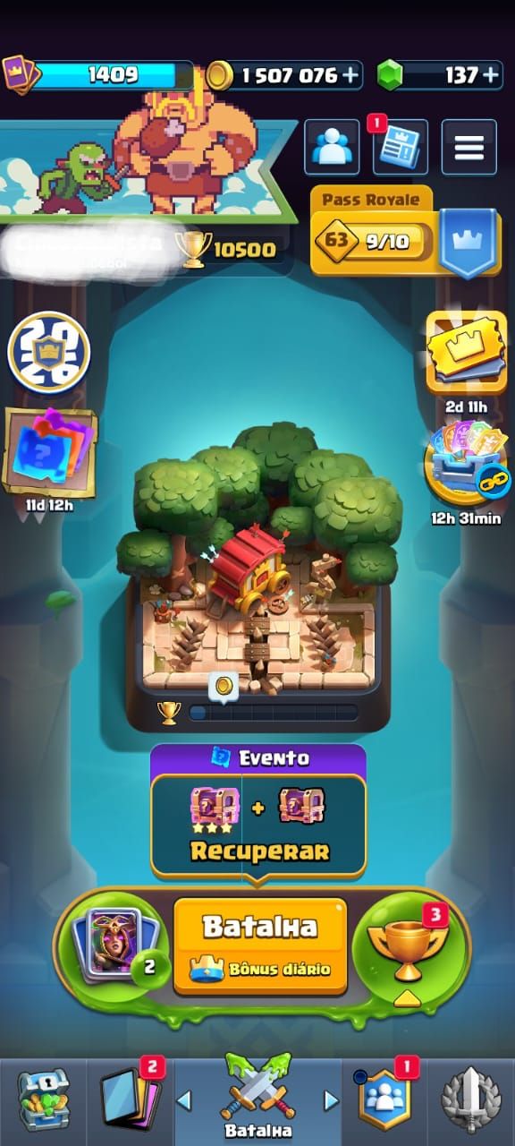 CONTA SUPERCELL PREMIUM CLAHS ROYALE E BRAW STARS