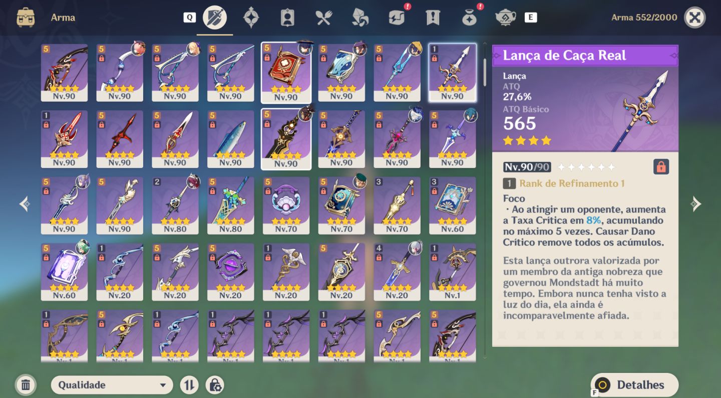 Conta de Genshin com Mavuika C2, Furina C2, Xilonen e etc! - Endgame - Aether!