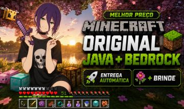 [MELHOR PREÇO] MINECRAFT JAVA + BEDROCK ORIGINAL | ENTREGA AUTOMÁTICA + BRINDE