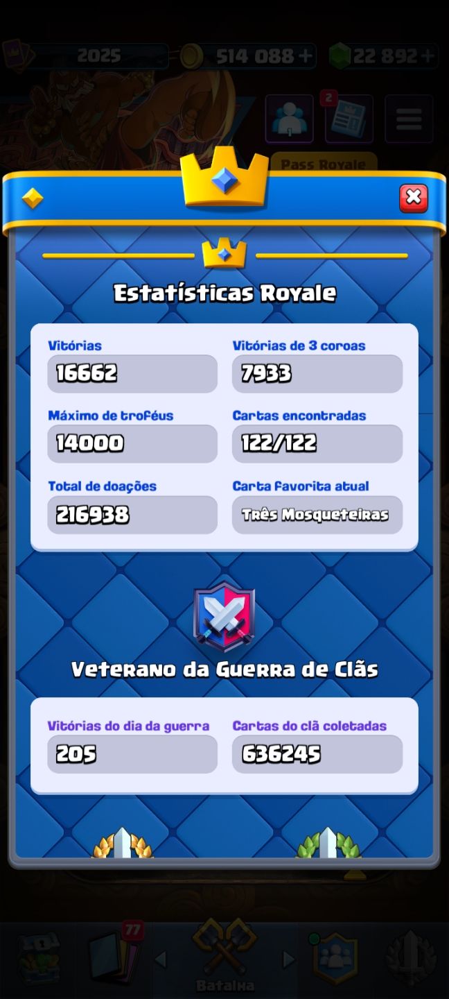 Conta 9 anos Clash royale