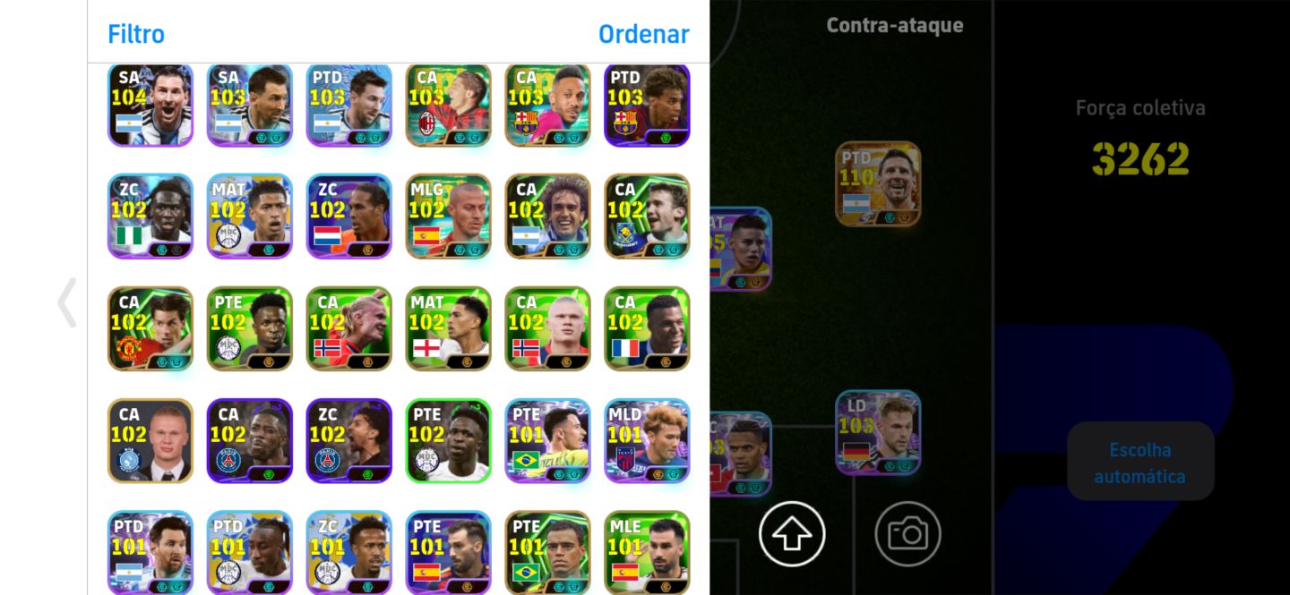 Conta efootball lotada de big time, épicos