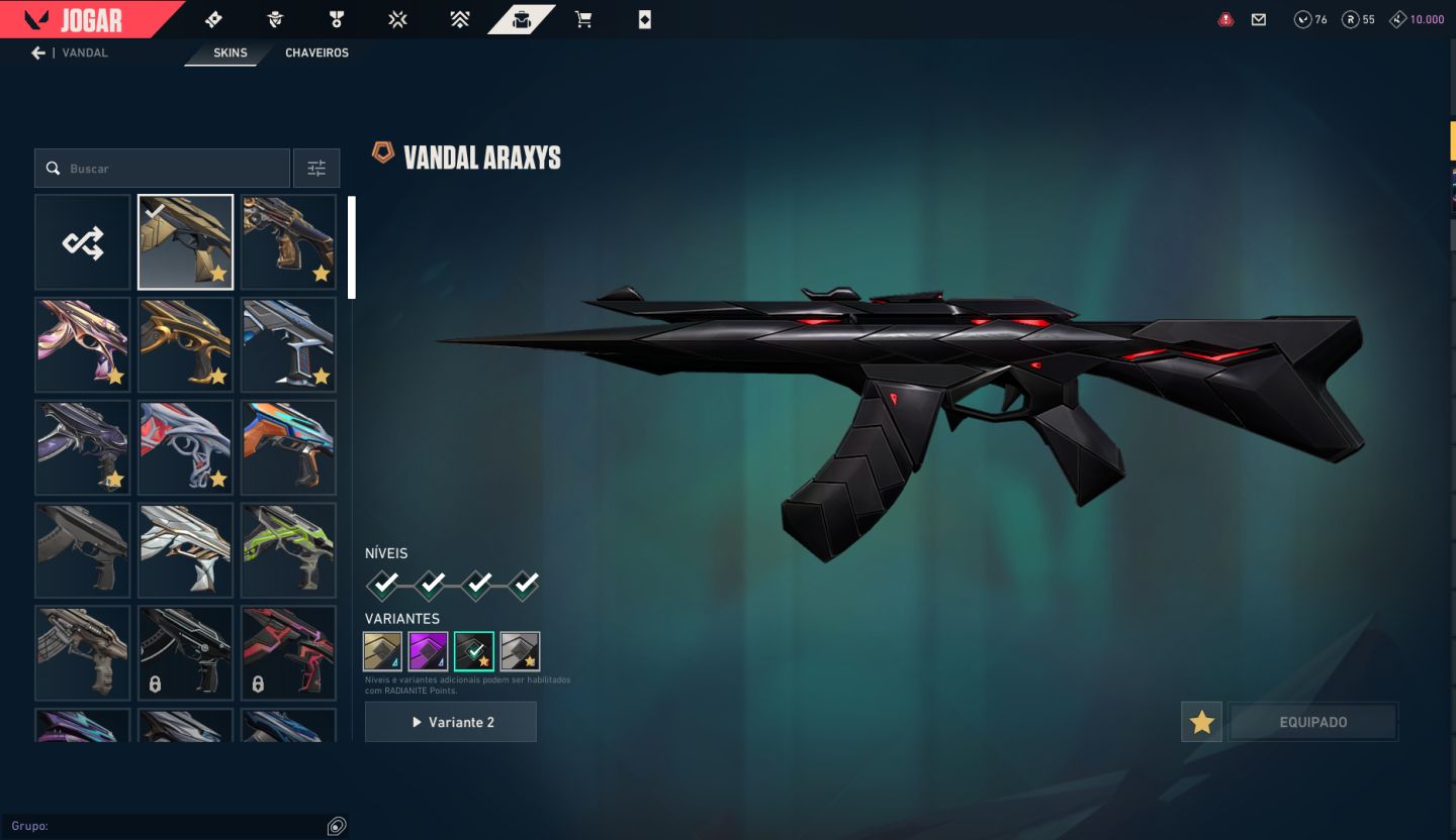 Conta valorant com várias skins!