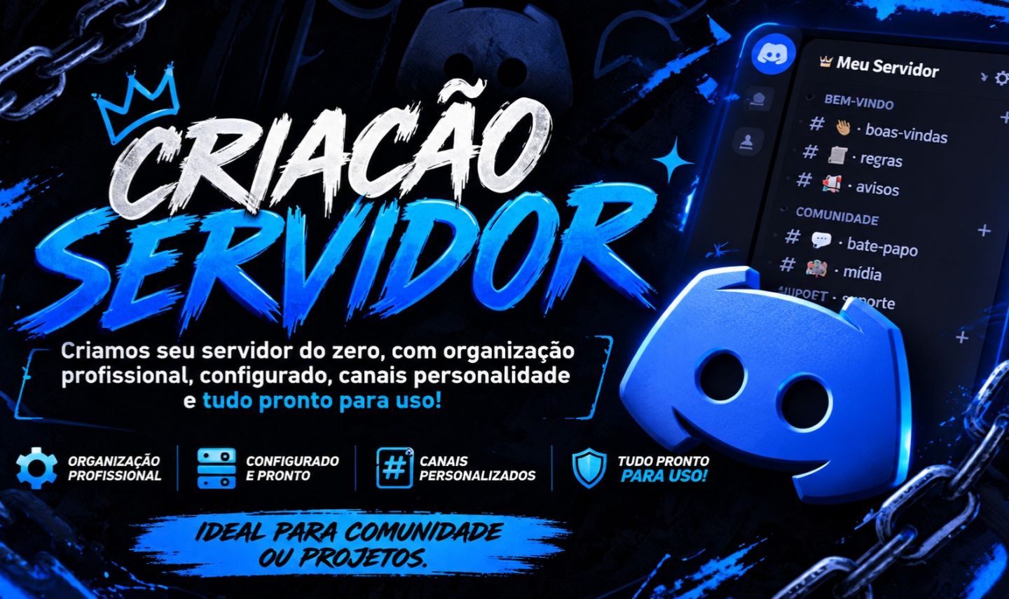 Servidores de Discord Personalizados | Feitos do seu jeito