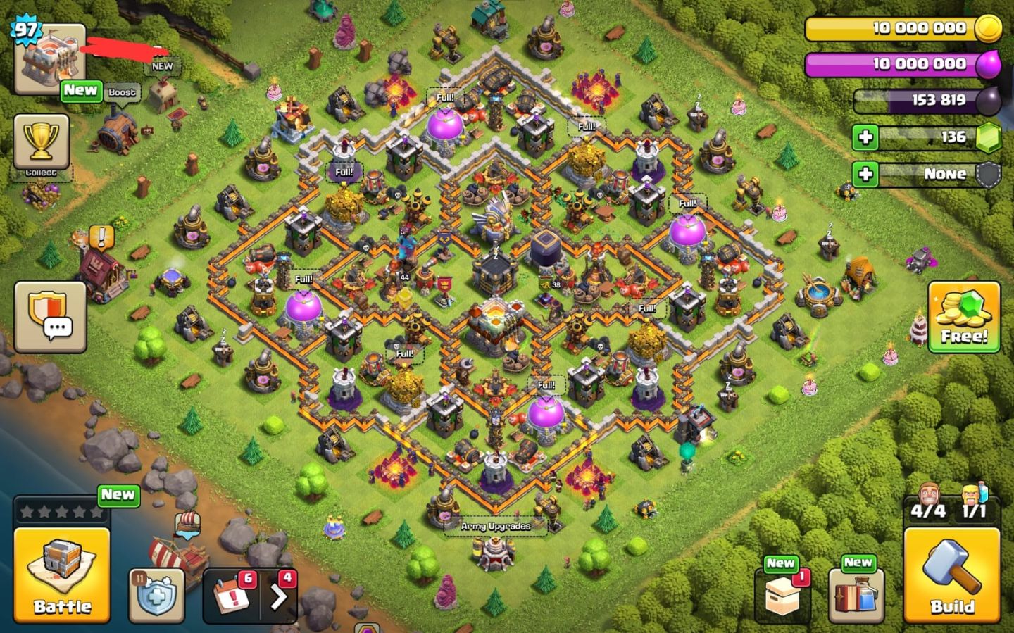 Conta Brawl stars, Clash royale, Clash of clans