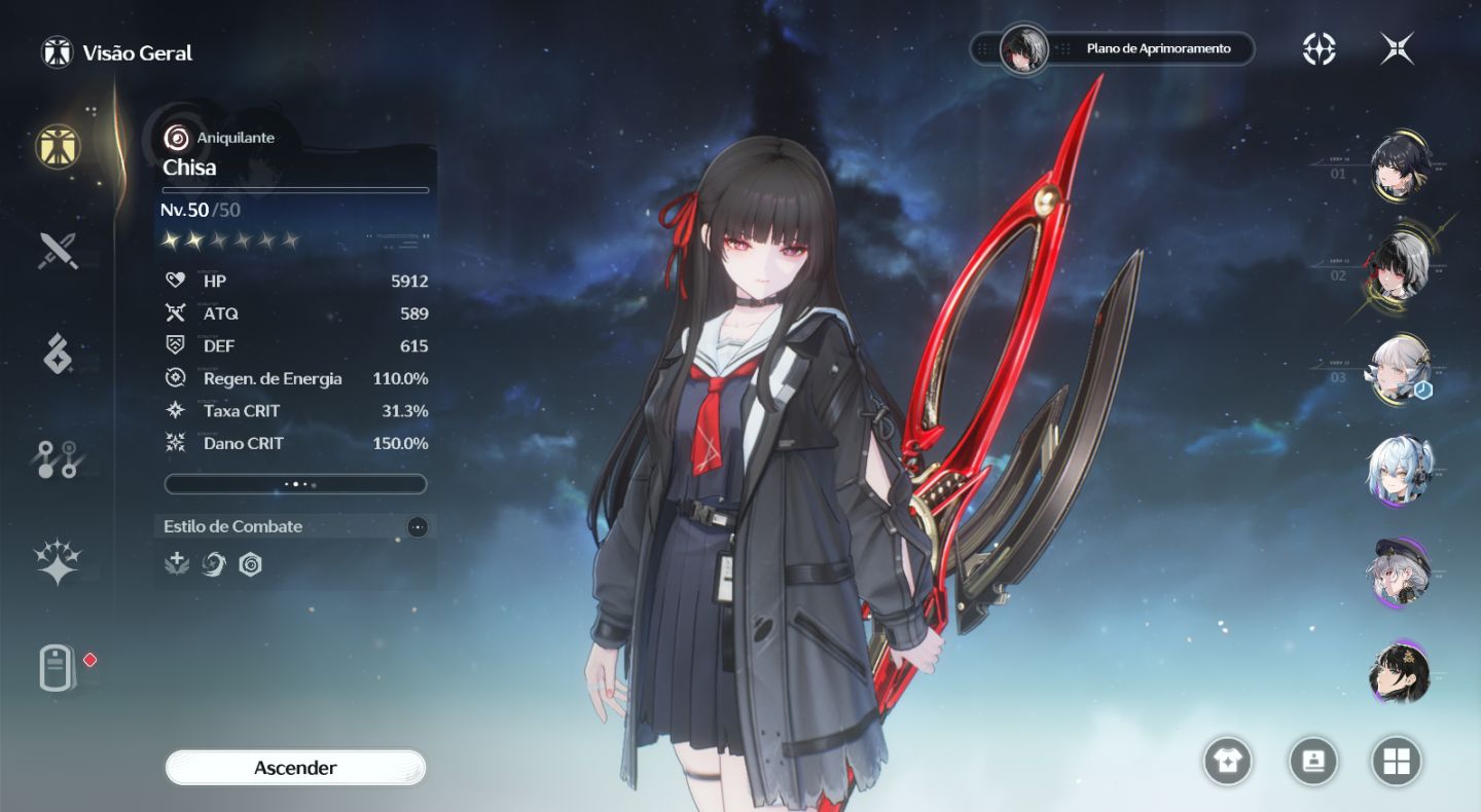 Chisa + Arma - Conta lvl 21