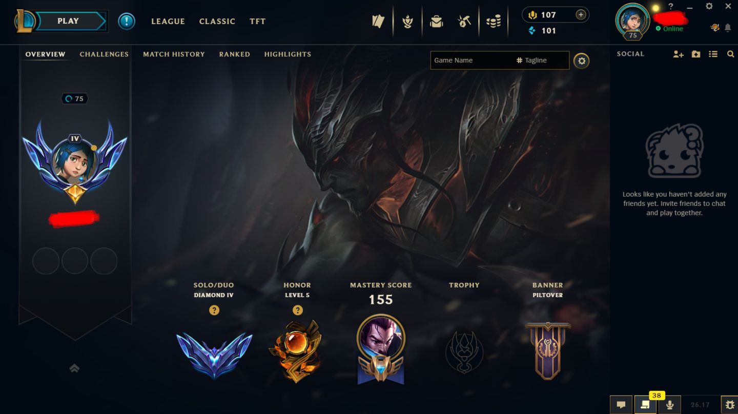 Conta Diamante 4 71% Winrate
