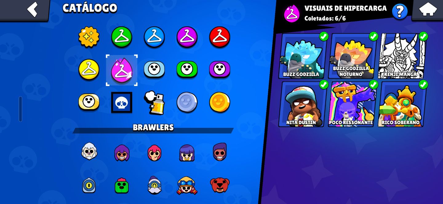 Conta Brawl Stars 84.492 Troféus + 300 Gemas + 63k Ouro + 4.500 Bling