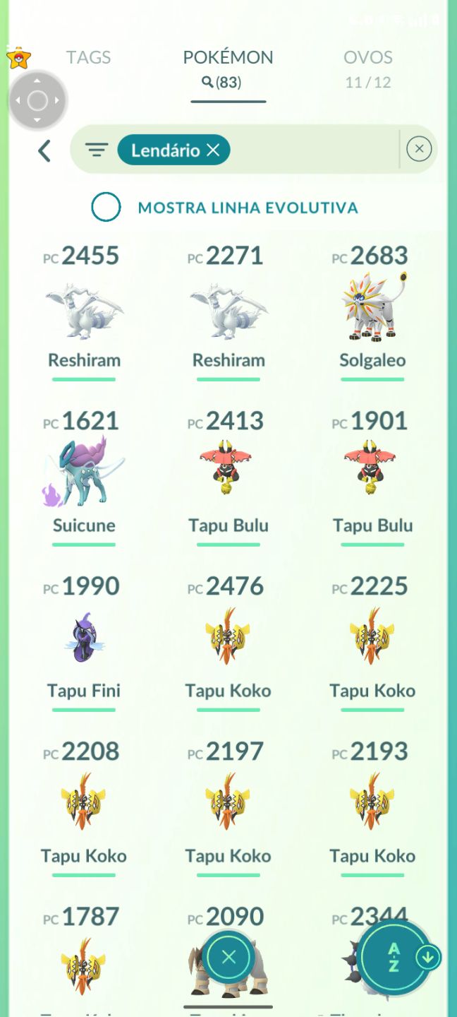 CONTA DE POKEMON GO NIVEL 46 COM 92 LENDARIOS E 9 MITICOS