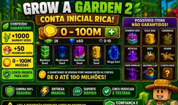 Grow A Garden 2 | +1000 Bamboo | Pet+Gear | 0-100M Coins | Entrega Manual