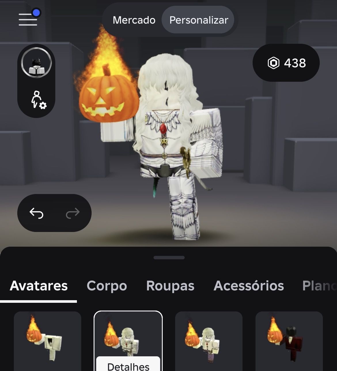 Conta Headless, e Korblox (400k gastos.