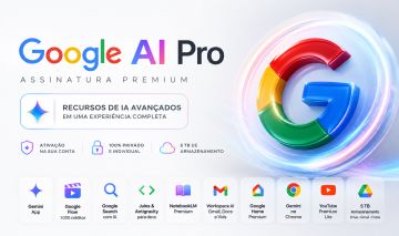 GOOGLE AI PRO BUNDLE - 1 MÊS | Gemini, NotebookLM, YouTube Premium, Antigravity