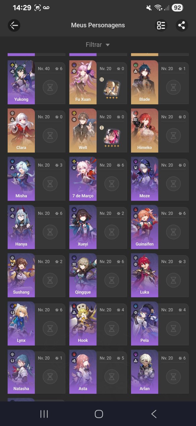 Phainon E2 e cone Cyrene E1, Time elation premium Archer E1 + Rin