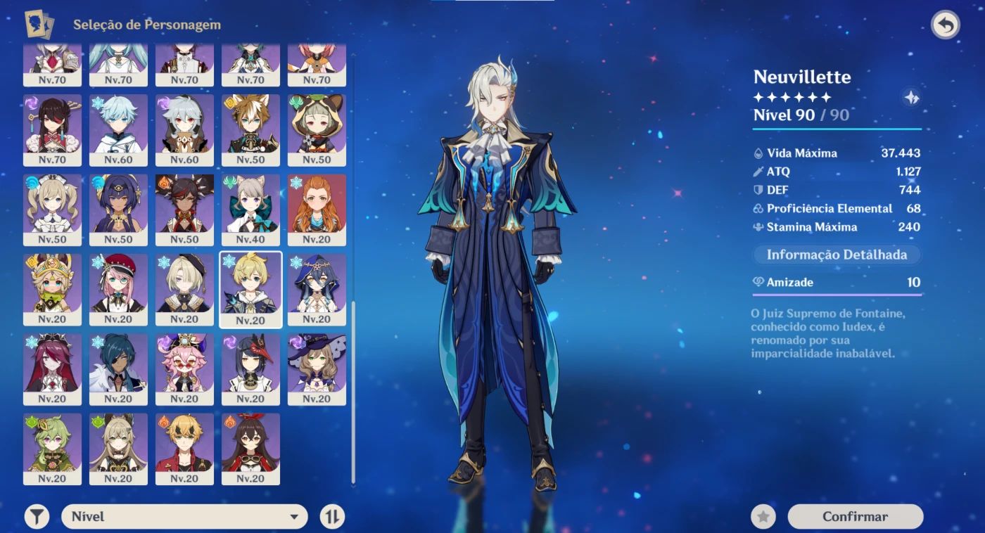 Conta Genshin EndGame até começo de Natlan