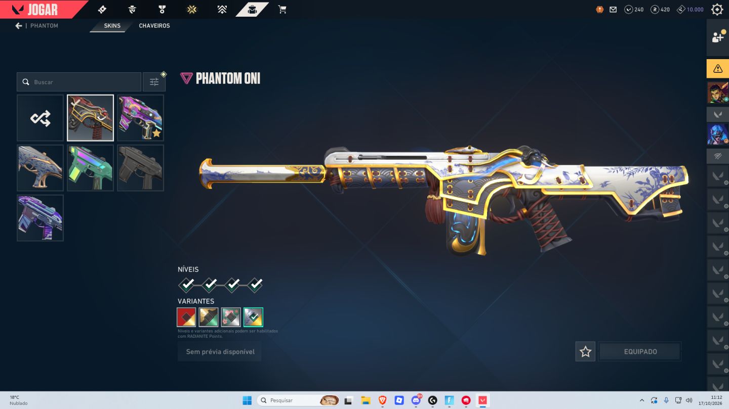 Conta valorant com +1.6k gastos muitas skins