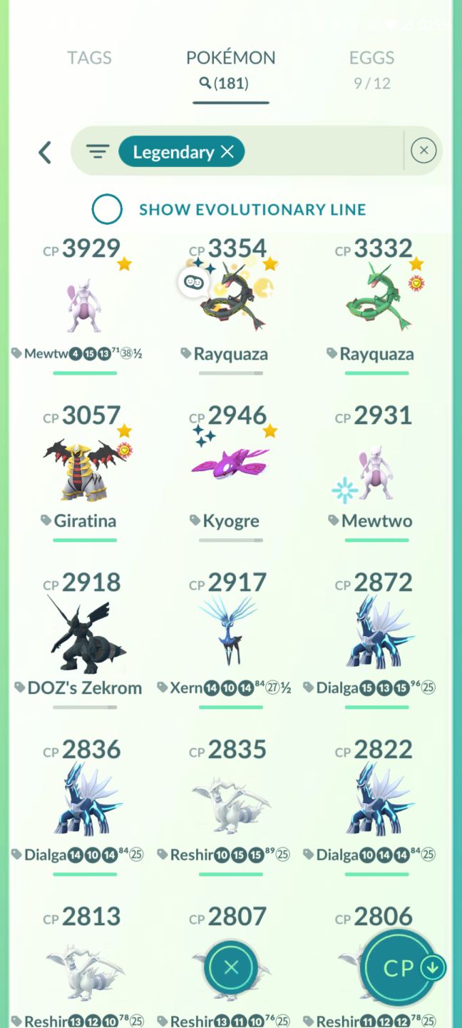 Conta de 2019 Pokemon go, recheada de lendario!
