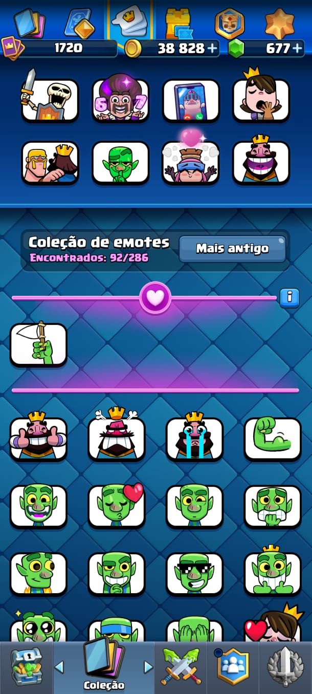 Conta de clash antiga e upada
