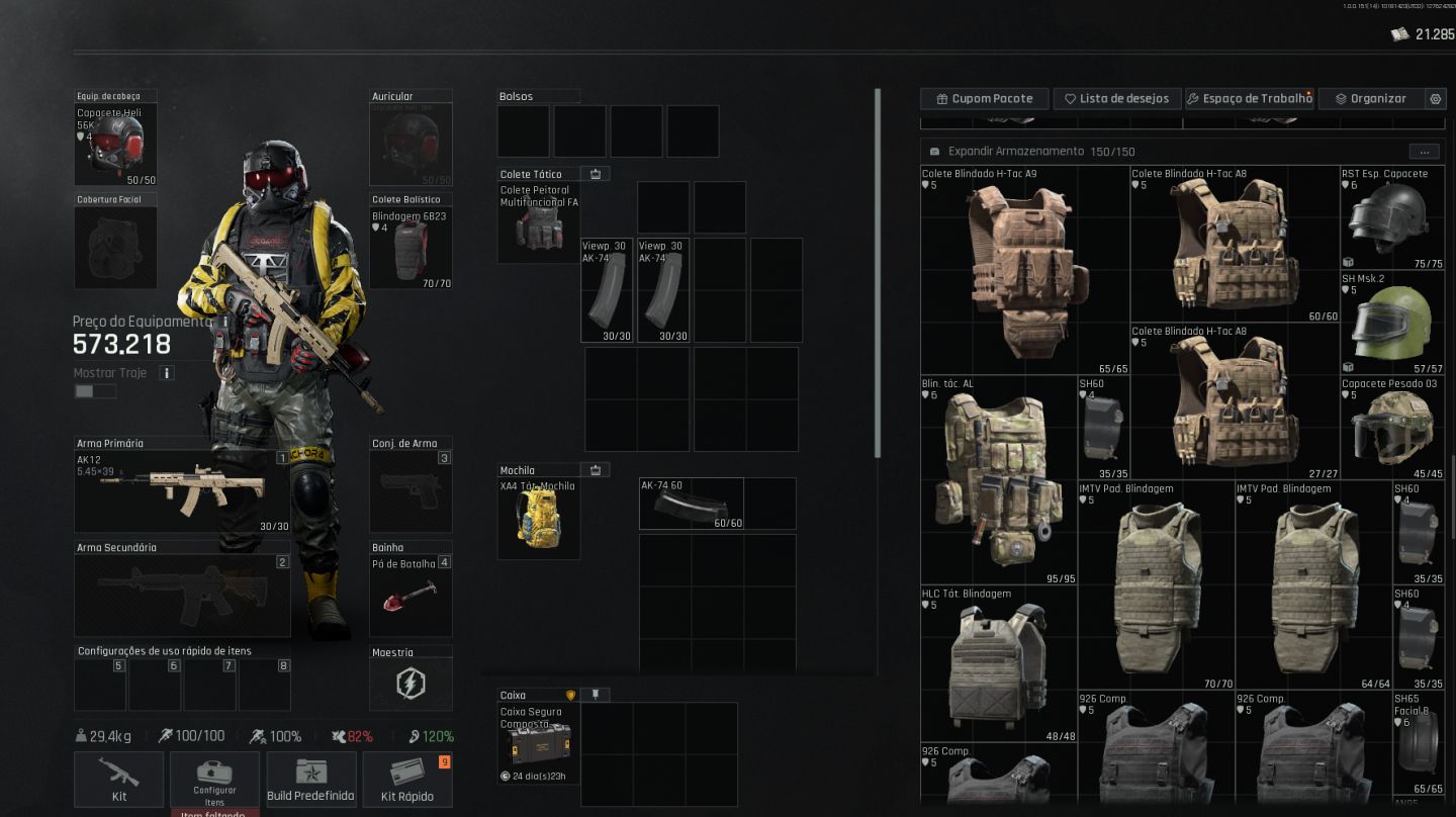 Conta Arena Breakout Infinite Pc - Full Acesso - 76M Stash 20M em Koens