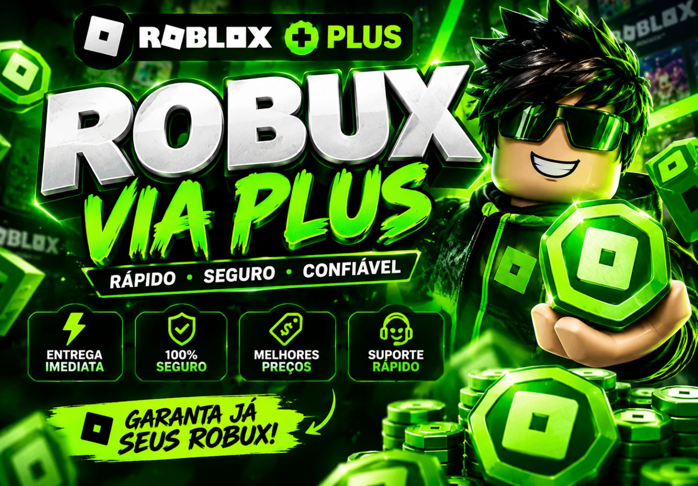 Robux Via Plus - 10% DE DESCONTO (Roblox)