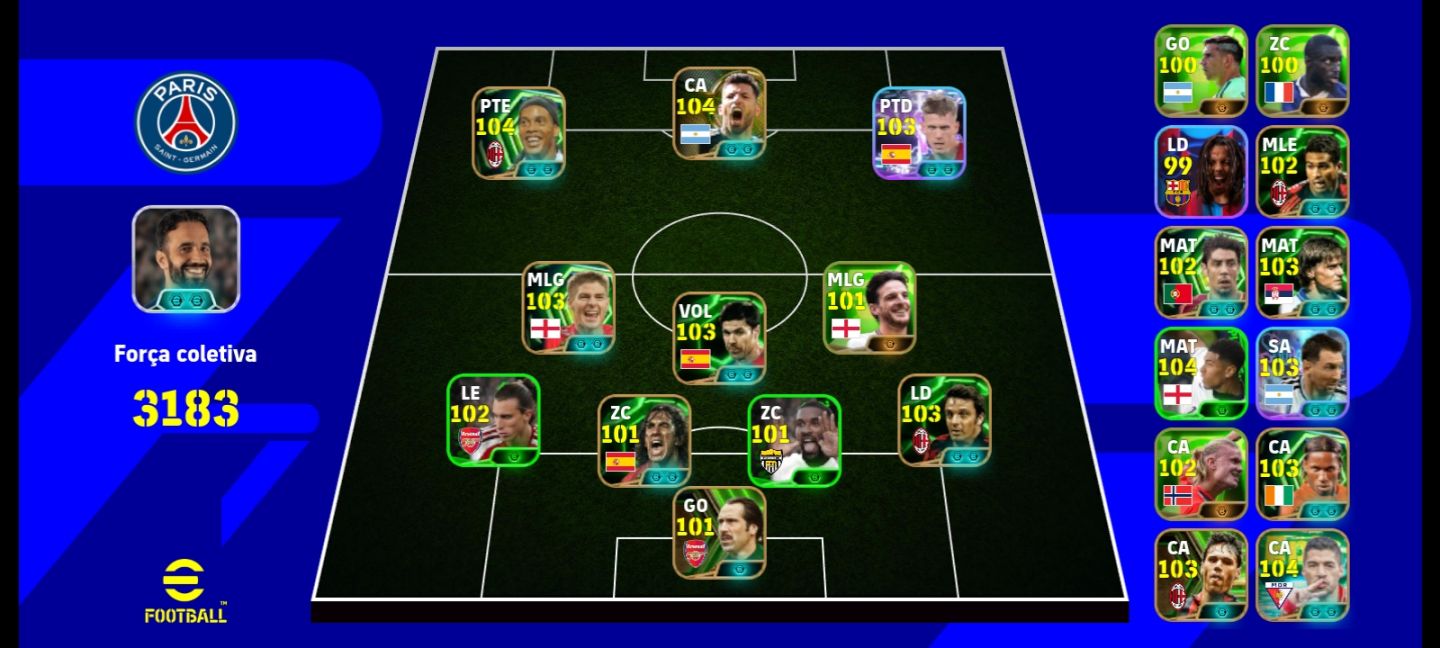 Conta de efootball braba 1 divisao