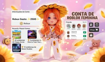 CONTA FEMININA COM [2500 ROBUX] GASTO BARATINHA