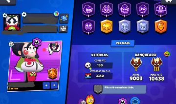 CONTA BRAWL STARS COM MESTRE 3