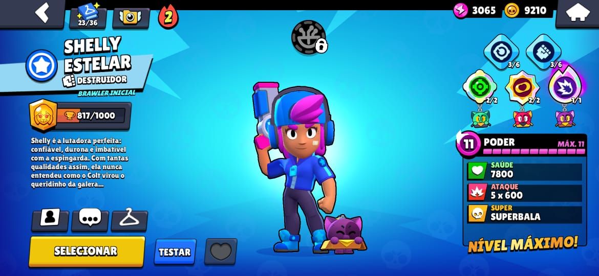 CONTA RARA - BRAWL STARS de 2018 com Colette Trixie/Star Shelly.