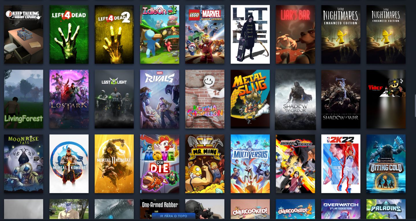 Steam Completa | Biblioteca avaliada em R$ 769