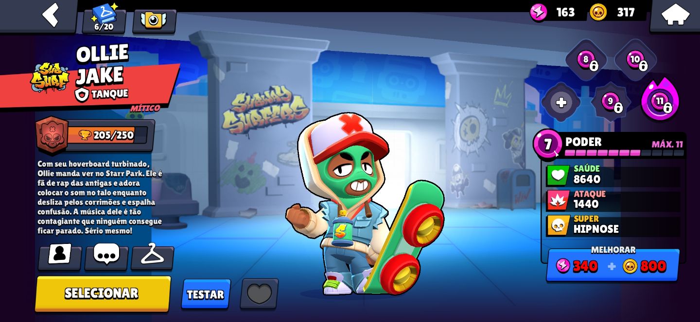 Melhor preço, Conta De Brawl Stars com muitas skins, tendo 10 skins raríssimas.