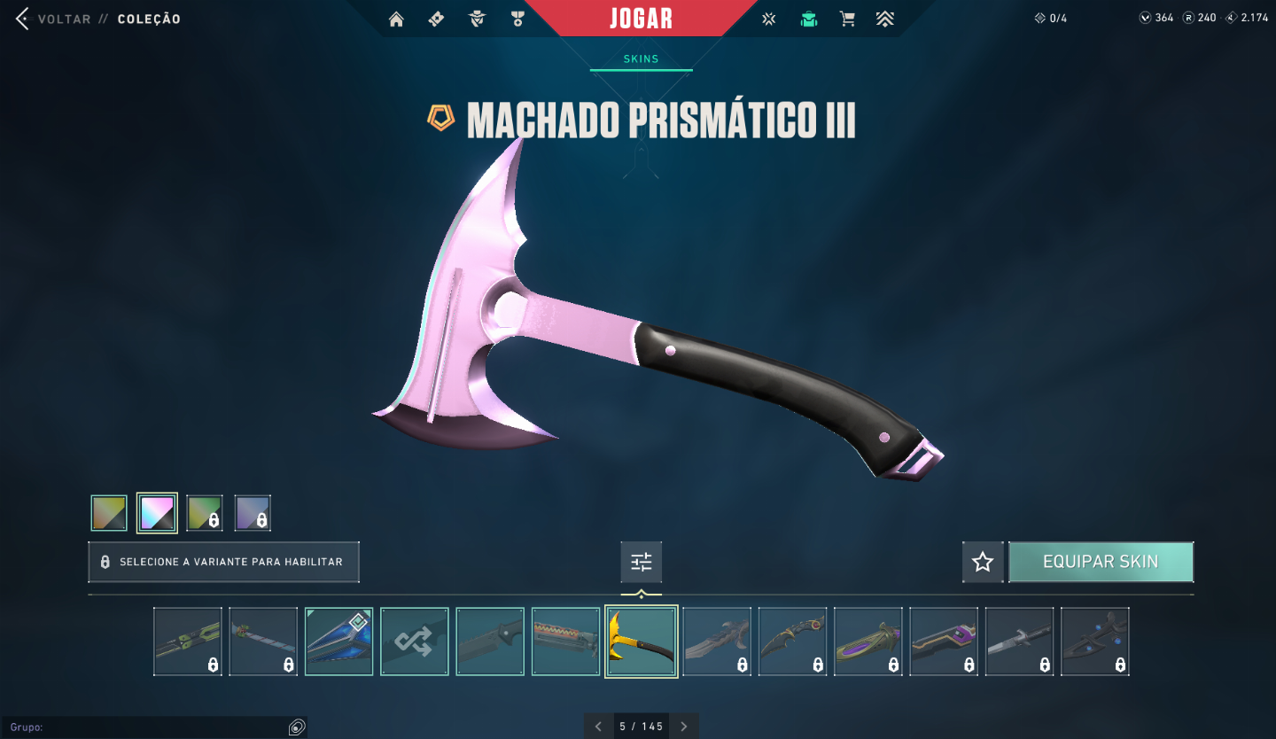 Conta Valorant com varias skins