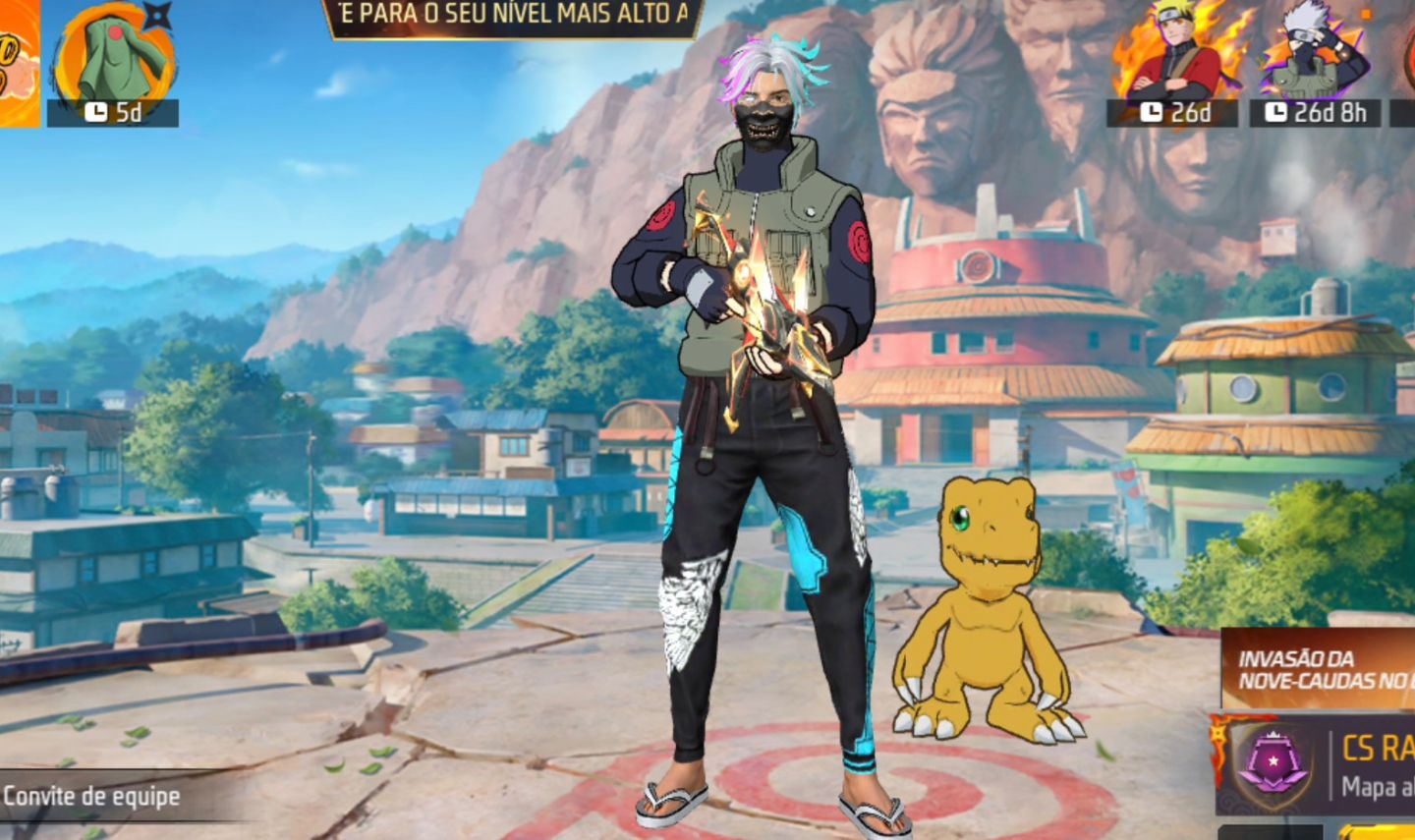 CONTA FREE FIRE LV60 CALÇAS ANGELICAIS E MAIS