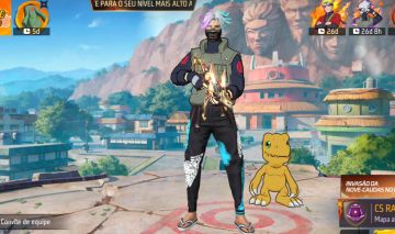 CONTA FREE FIRE LV60 CALÇAS ANGELICAIS E MAIS