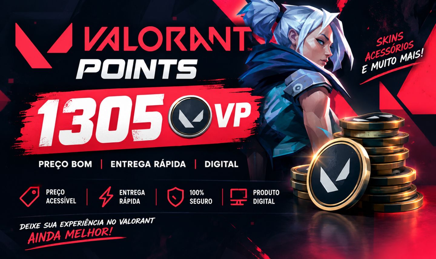 VALORANT POINTS 1305 VP | PREÇO IMPERDÍVEL | ENTREGA RÁPIDA
