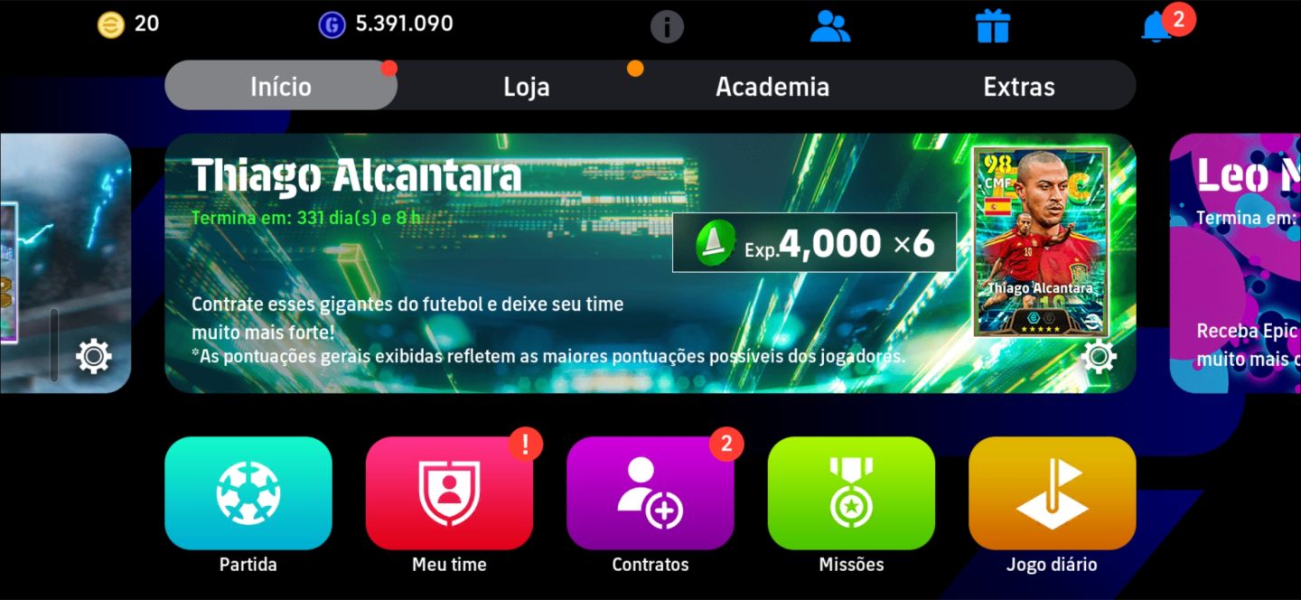 Conta de efootball