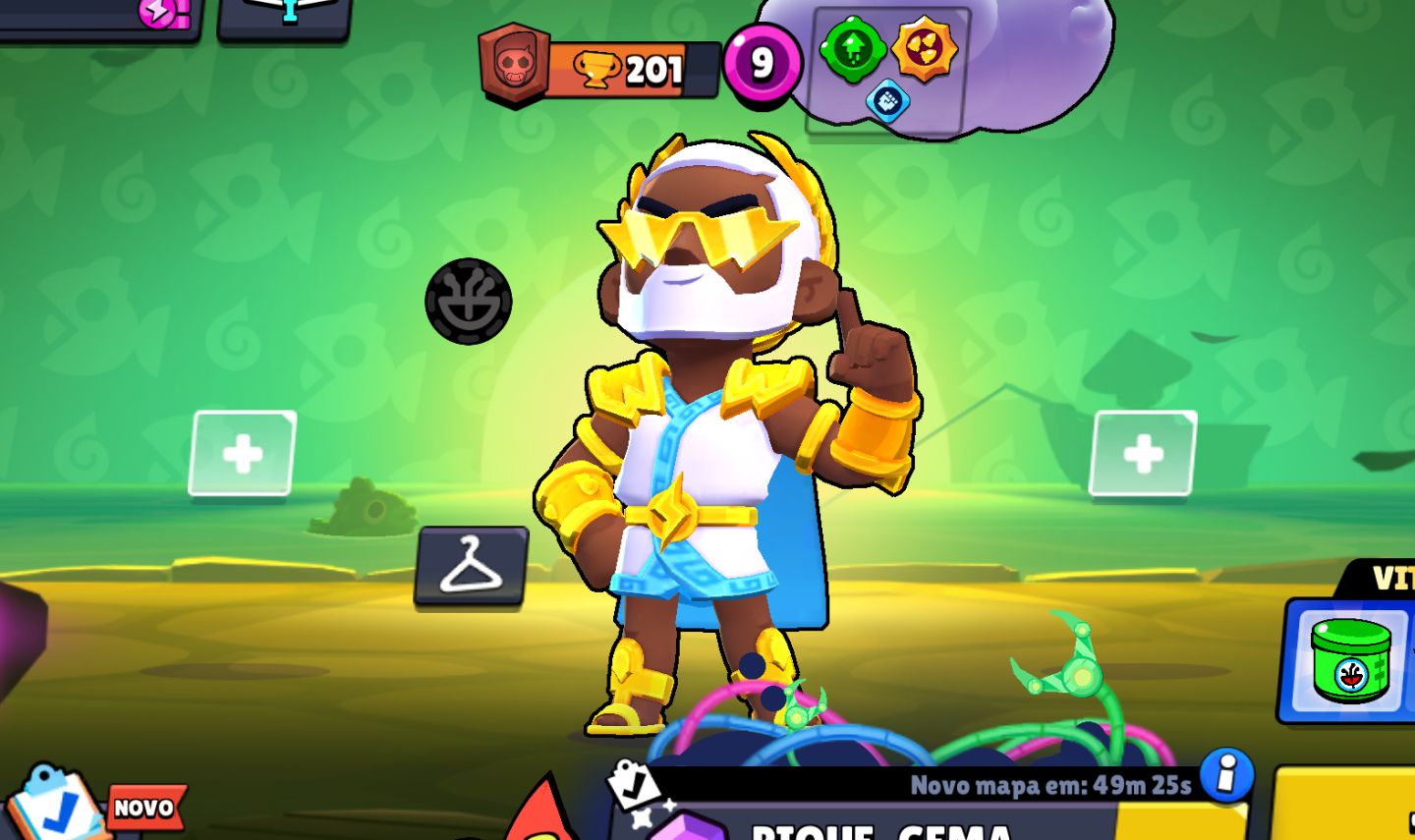 Conta de braw star com diversas skins e personagem