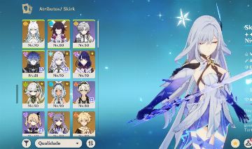 GENSHIN Zibai+bis,Skirk, Columbina, Flins, Mualani, Nahida, Raiden, no GARANTIDO