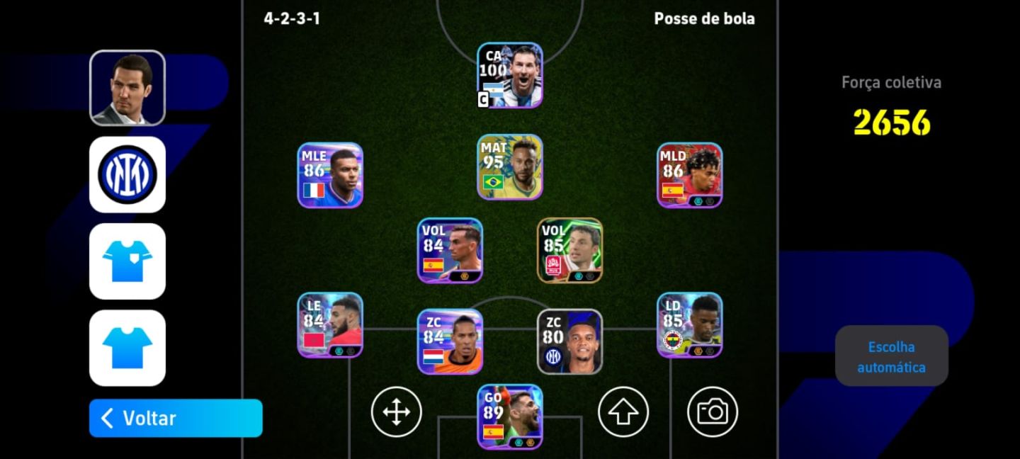 CONTAS EFOOTBALL INICIANTES